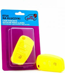 Silicone Car Key Cover Case Car Safety with 2 Buttons for Audi Yellow Silicone Car Key Cover Case Car Safety with 2 Buttons for Audi Yellow
