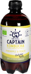 Captain Kombucha Organic Product Kombucha Pineapple & Peach Liquid 400ml