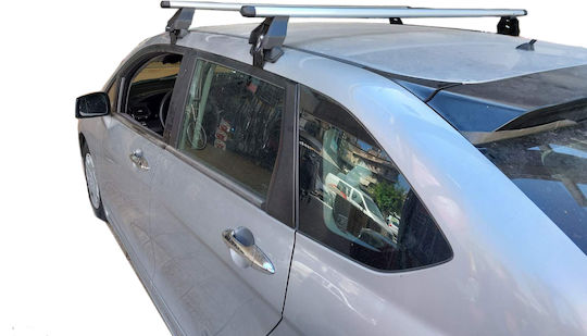 Menabo Aluminum Car Roof Bars for Honda FR-V 5D for Cars with Factory Bars Set with Roof Rack Legs Silver