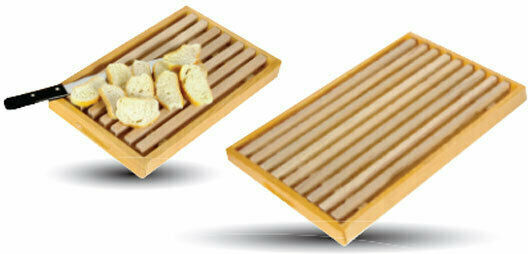 Novatex Schneidebrett für Brot Hölzernes Beige 50x35cm 1Stück