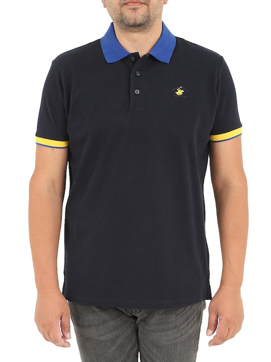 Beverly Hills Polo Club Ανδρικό T-shirt Polo Navy Μπλε