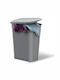 Viosarp Laundry Basket Plastic with Cap 46x29x55cm Gray