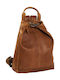 Leder Damentasche Rucksack Tabac Braun