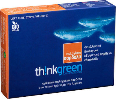 Th!nk Green Natural Goods Σαρδέλες Πελαγίσιες σε Εξαιρετικό Παρθένο Ελαιόλαδο 100gr