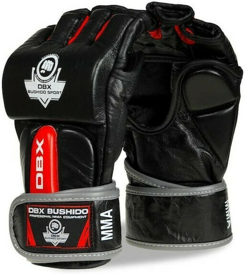 DBX Bushido Boxhandschuhe aus Leder Schwarz