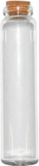 Faitakis Pack Glass Bottle for Wedding Favors in Test Tube Style with Velvet Lid 12x3cm