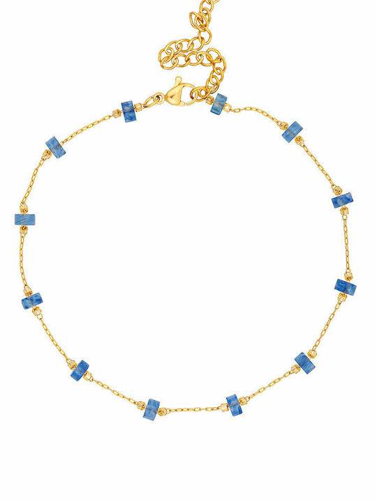 Excite-Fashion Bracelet Anklet Chain made of Steel Gold Plated