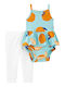 Carter's Baby Bodysuit Set Short-Sleeved with Pants Light Blue 2pcs