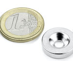 Magnet Circular cu Gaură și Forță de Atracție 4kg Diametru 18mm Grosime 4mm