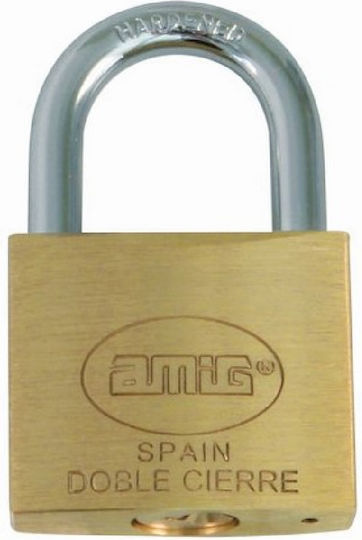 Amig Stahl Vorhängeschloss Messing mit Schlüssel 30mm 1Stück