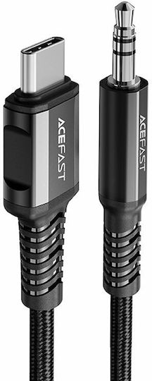 Acefast C1-08 Braided USB 2.0 Cable USB-C male - 3.5mm Μαύρο 1.2m