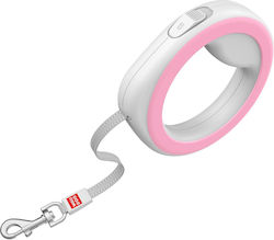 WauDog Foldable Dog Leash/Lead Strap Ring Shaped XS-M in Pink color 2.9m up to 40kg 31-246