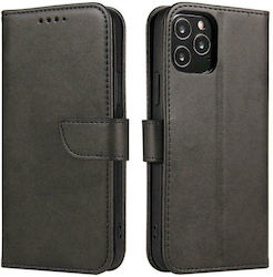 Hurtel Magnet Synthetic Leather Back Cover Black (Google Pixel 6a)