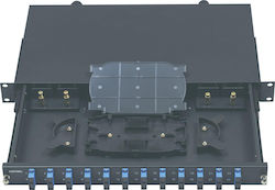 Central Optical Patch Panel for Rack 1U 19" Black (70-79-1202C)