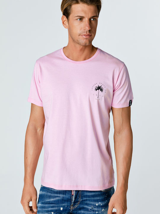 Snta T-shirt με Τύπωμα Laguna Palmtree - Ροζ