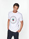 Tricou RedGreen cu imprimeu Circle Rope - Alb