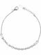 Slevori Women's Bracelet Chain made of Silver with Zircon