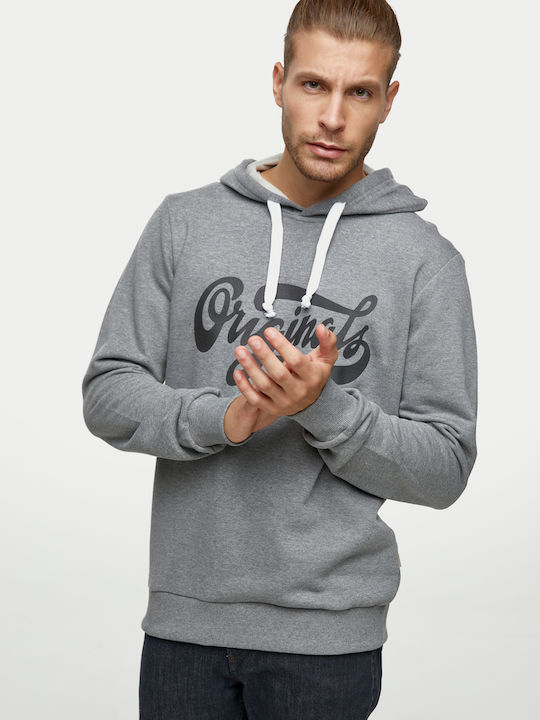 Snta Hooded Sweatshirt with Hood & Print Originals - Black & Grey