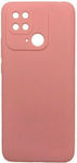 Soft Matt Umschlag Rückseite Silikon 2mm Rosa (Redmi 10C)