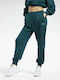 Classics French Terry Pantaloni de trening pentru femei cu cauciuc Forest Green