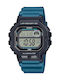 Casio Digital Watch Battery with Blue Rubber Strap