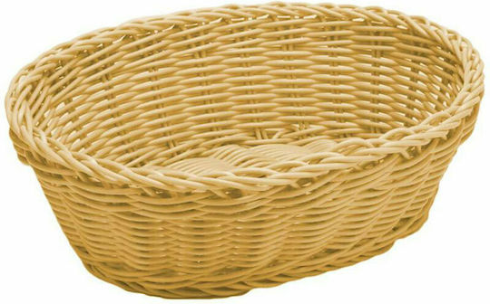 GTSA Καλάθι Ψωμιού από Rattan Μπεζ 27x20x8cm