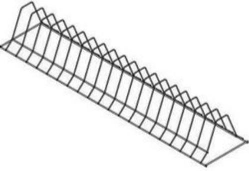 Marmouris Поставка За Чинии За Шкаф Метална 96x20x14см Сребриста