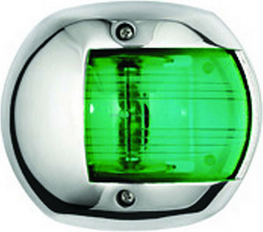 Osculati Boat Light Without Pole Side Oval Inox Green for Boats Up to 12m 14.239