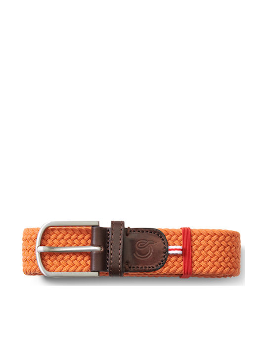 Amsterdam Herren Gürtel Gestrickt Orange