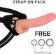 Rock Army Leopard Harness με Dildo 23cm στο χρώμα του δέρματος
