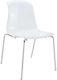 Allegra Kitchen Polypropylene Chair Glossy White 50x54x84cm