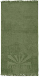 Funky Buddha Logo Beach Towel Cotton Cactus wit...