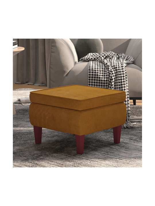 Stool Footstool Upholstered with Velvet Coffee ...