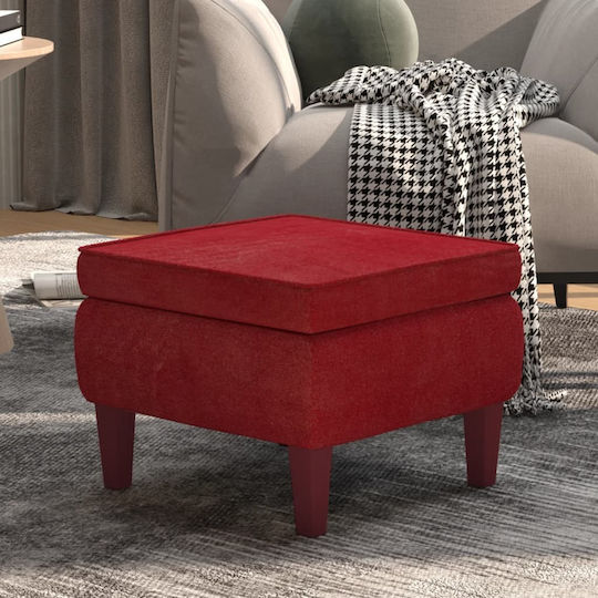 Samt Fußhocker Bordeaux 55x54,5x42cm