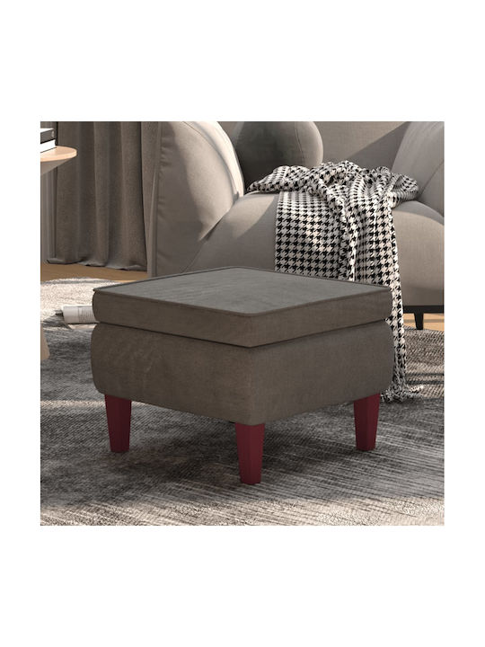 Stool Footstool Upholstered with Velvet Dark Gr...