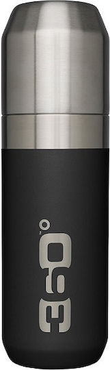 360 Degrees Insulated Bottle Thermos Stainless Steel 1lt Black