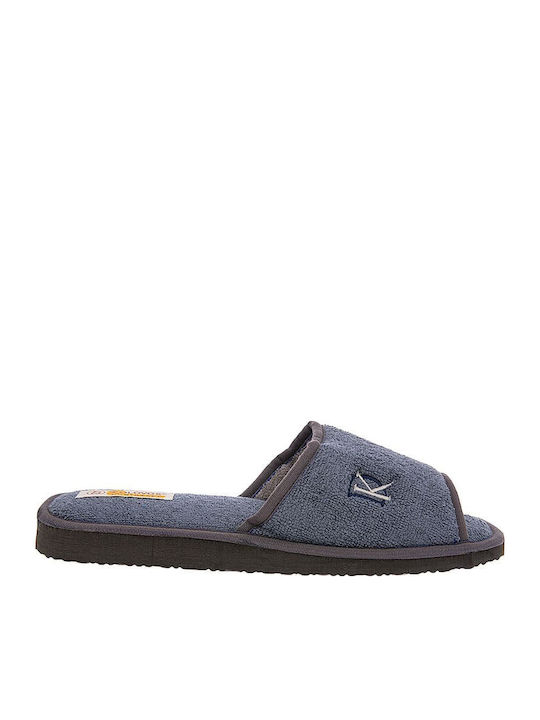 Kolovos Men's Terry Slippers Gray