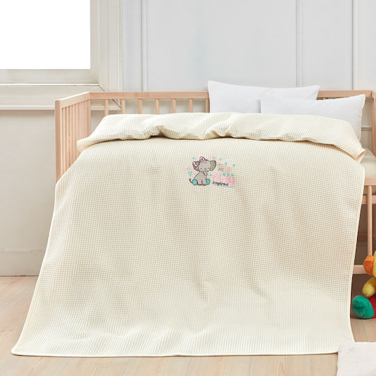 Beauty Home Baby Cot Blanket Waffle Beige 100x150cm 5303KB-100x150