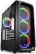 Sharkoon TK5M Gaming Midi Tower Computer Case with Window Panel and RGB Lighting Black