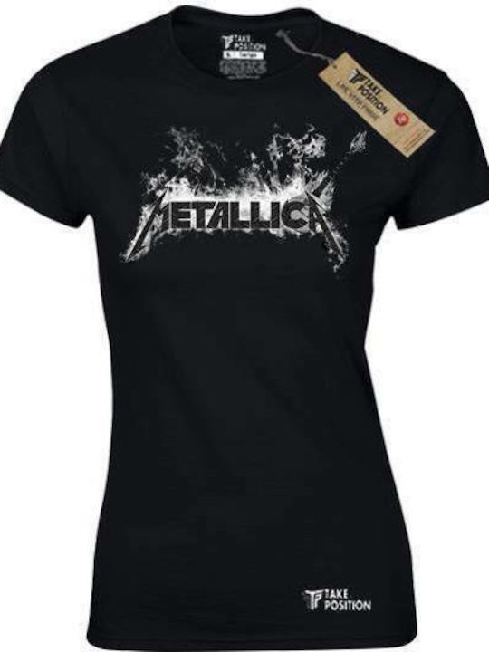 Takeposition Γυναικείο T-shirt Metallica Μαύρο
