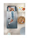 Saint Clair Sheet Set Single Cotton Hoop Blue 170x250cm 2pcs