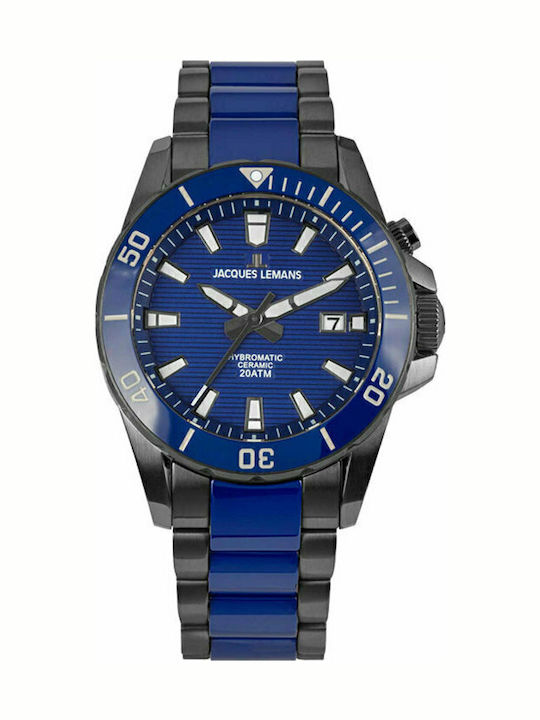 Jacques Lemans Hybromatic Herrenuhr 42mm Automa...