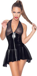 Black Level Φόρεμα Vinyl Dress Net Μαύρο