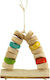 Bird Kabob Carnival Swing Wooden Parrot Cage Game Swing 36x32cm