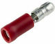 Commel Σφαιρικοί Ακροδέκτες με Μόνωση 0,5-1,5mm², Ø 4mm Κόκκινο (CO365861) σε σετ των 25τμχ
