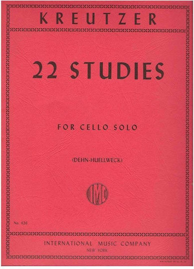 International Music Company Kreutzer - 22 Studies Παρτιτούρα για Τσέλο