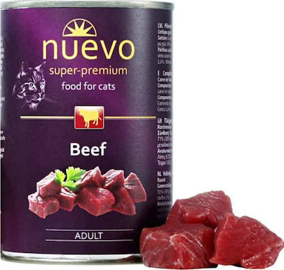 Nuevo Adult Wet Food for Adult Cat in Can with Calf 400gr