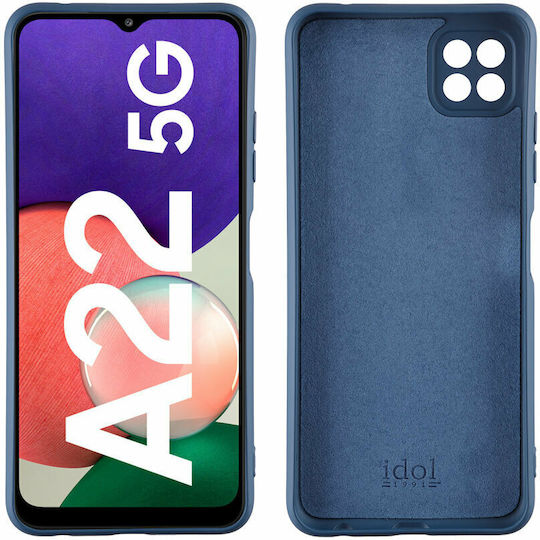 Idol 1991 Velvet Back Cover Σιλικόνης Side Blue (Galaxy A22 5G)