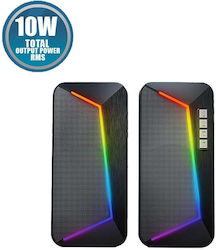 Sonic Gear Iox 2 2.0 Wireless Speakers with RGB and Bluetooth 10W Black