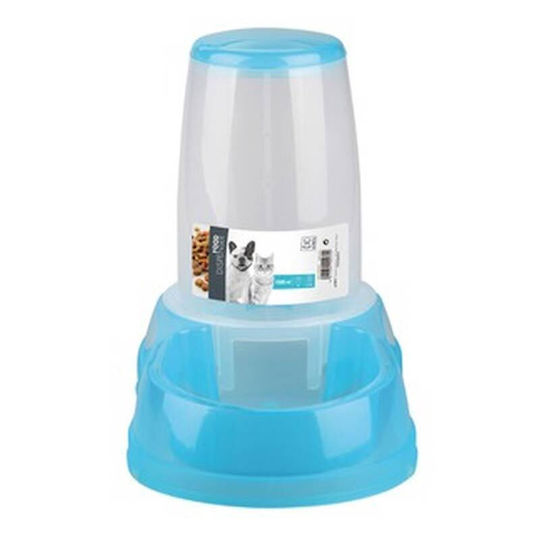 M-Pets Automatisch Kunststoff Schale mit Behälter Futter für Hund & Katze 2.5lt in Blau Farbe